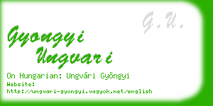 gyongyi ungvari business card