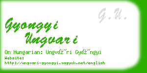 gyongyi ungvari business card